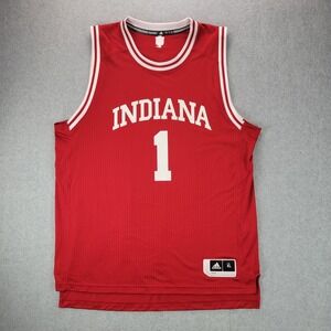 Adidas Indiana Hoosiers Basketball Jersey Mens XL Red Sleeveless #1 2015
